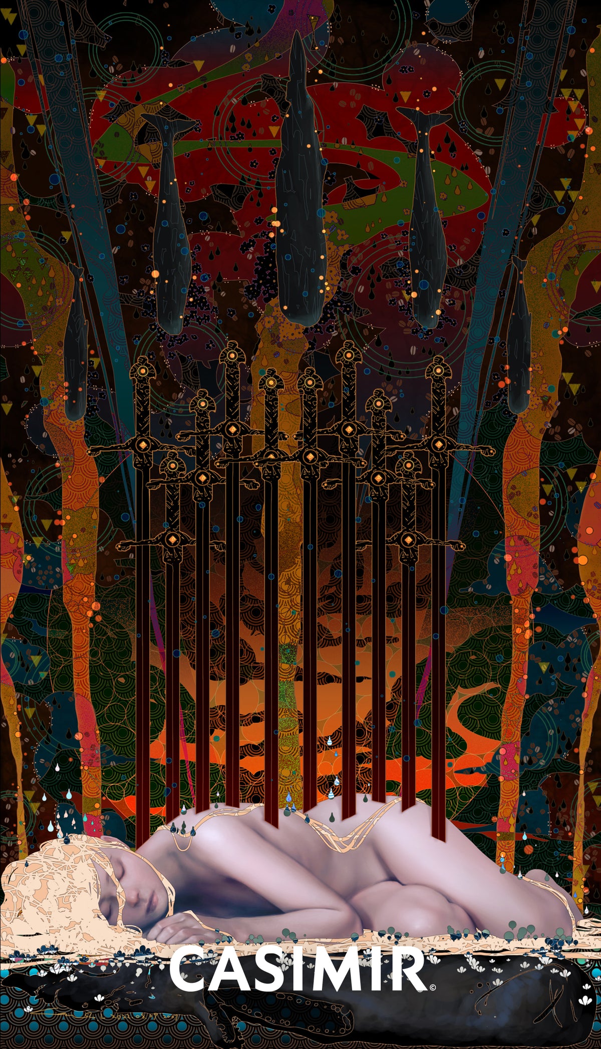 寶劍十｜Ten of Swords｜CASIMIR｜版畫