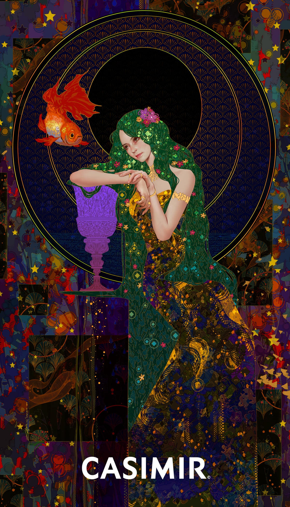 聖杯侍者｜Page of Cups｜CASIMIR｜版畫