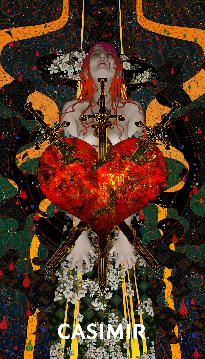 寶劍三｜Three of Swords｜CASIMIR｜版畫