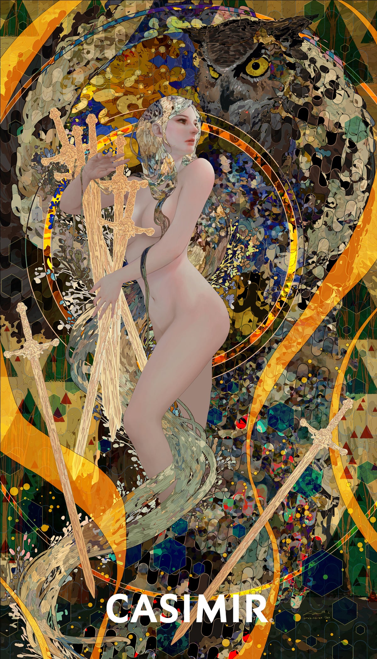 寶劍七｜Seven of Swords｜CASIMIR｜版畫