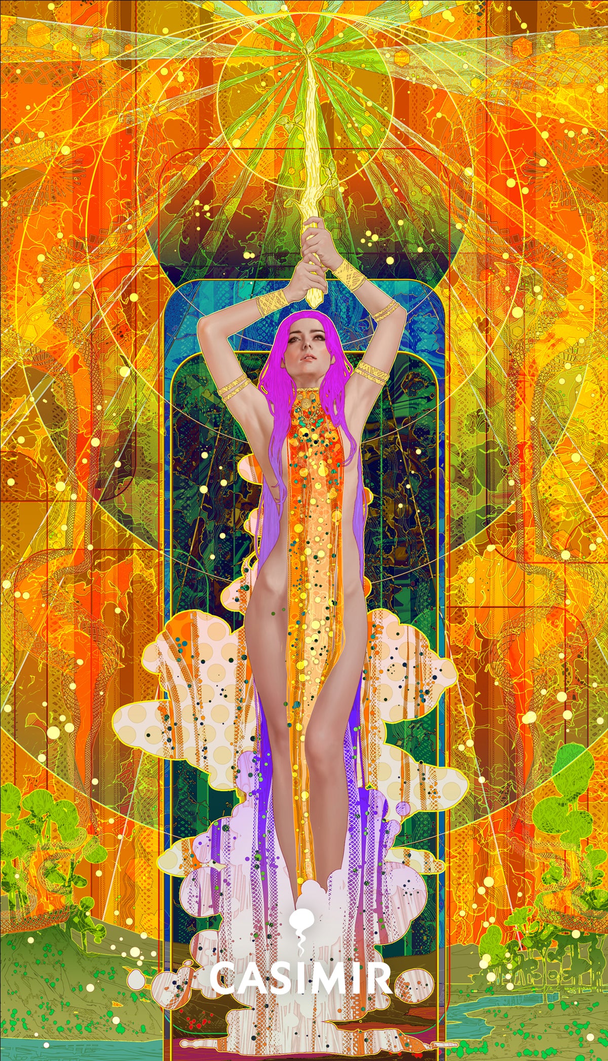 權杖王牌｜Ace of Wands｜CASIMIR｜版畫