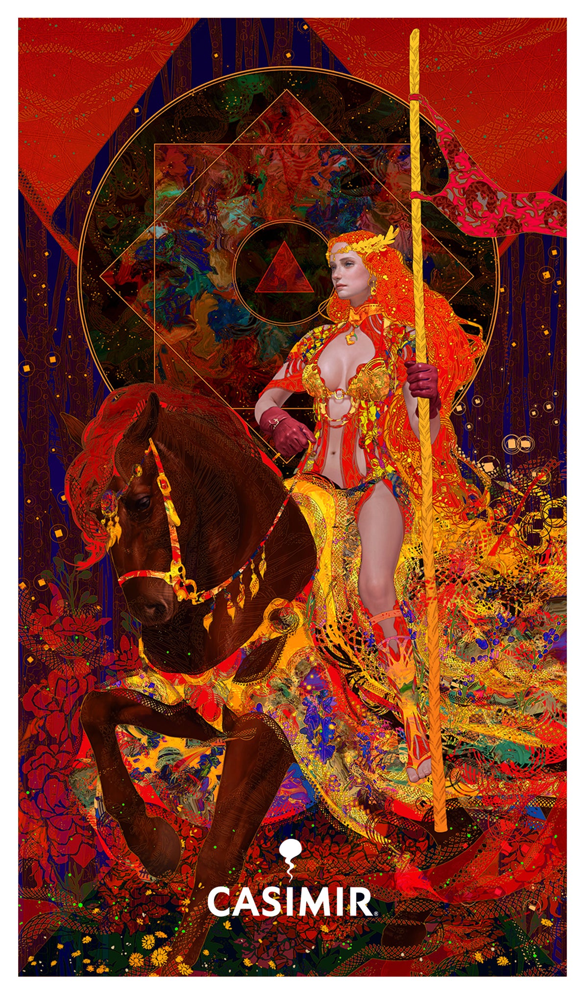 權杖騎士｜Knight of Wands｜CASIMIR｜版畫