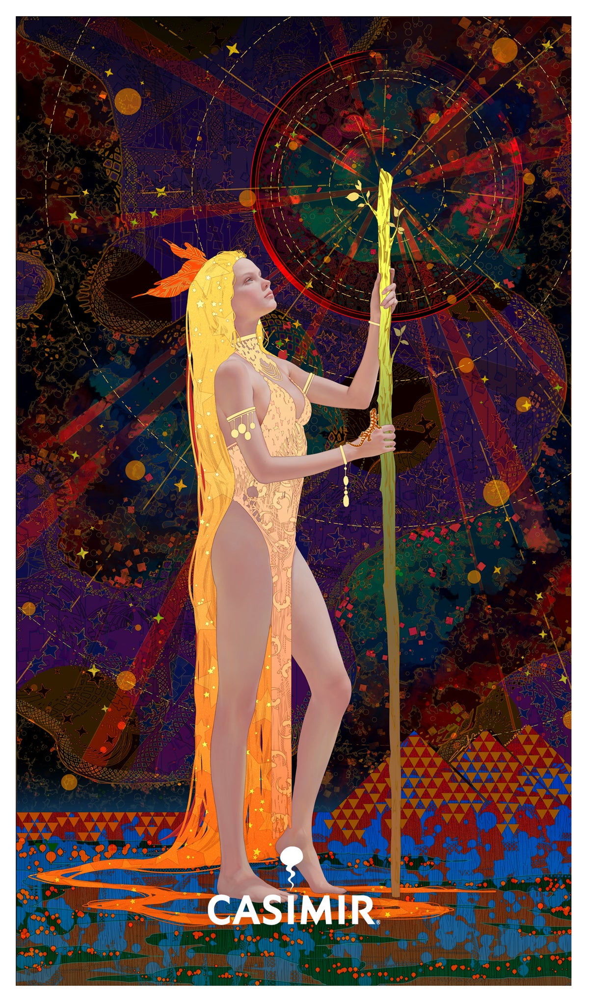 權杖侍者｜Page of Wands｜CASIMIR｜版畫