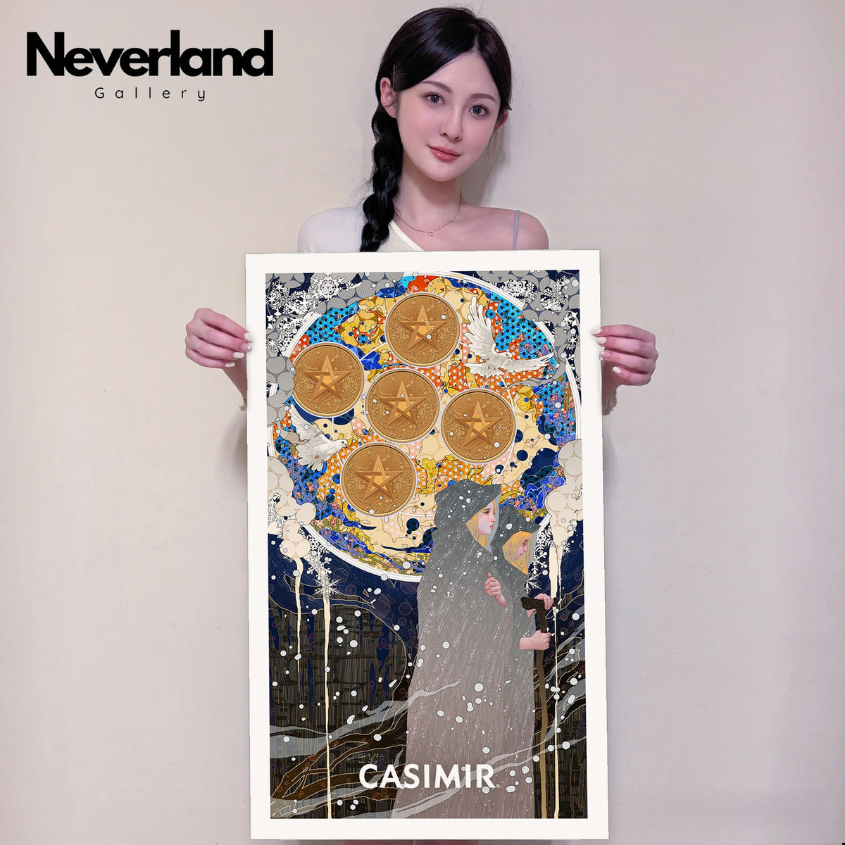 錢幣五｜CASIMIR｜版畫・實體手持示意