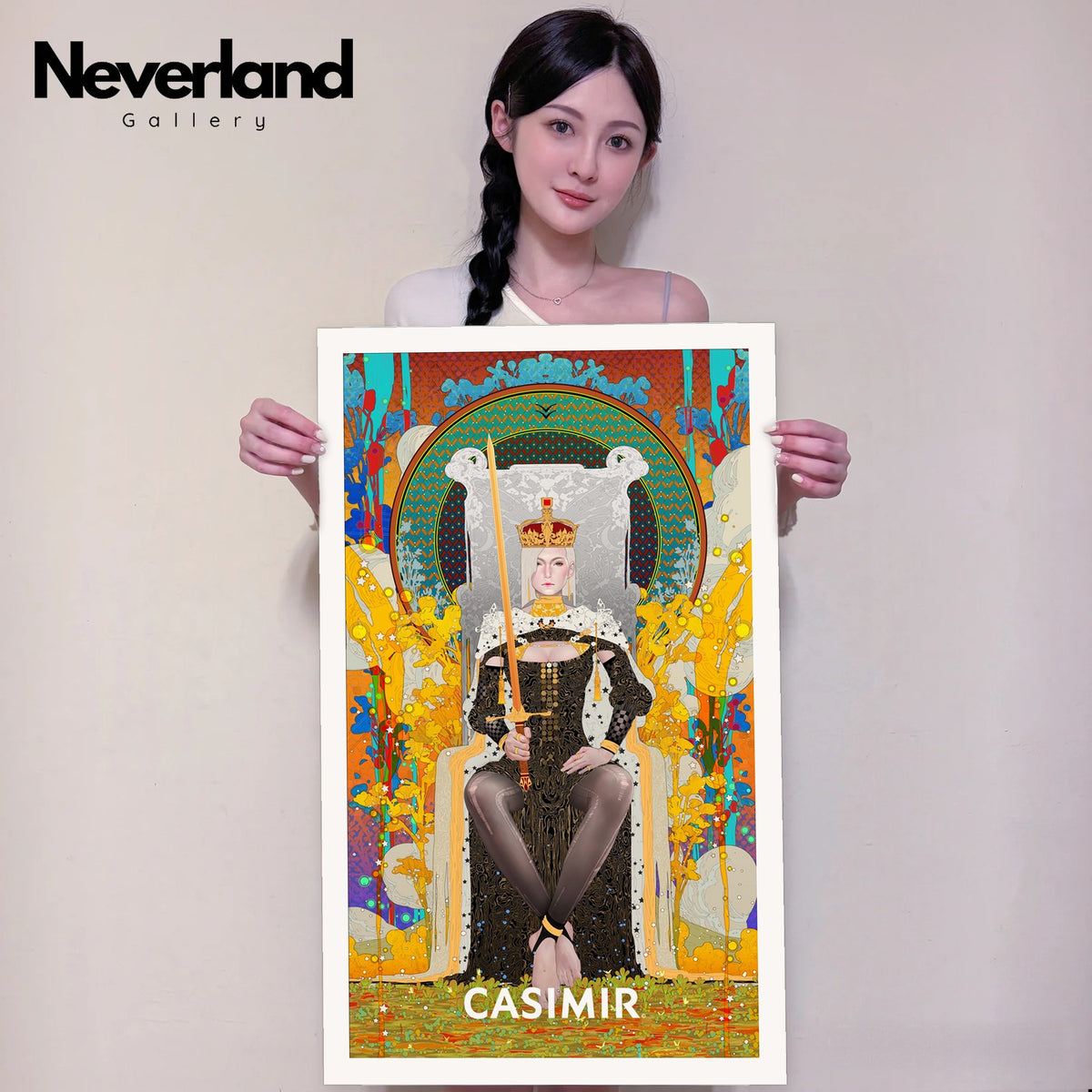 寶劍國王｜CASIMIR｜版畫・實體手持示意