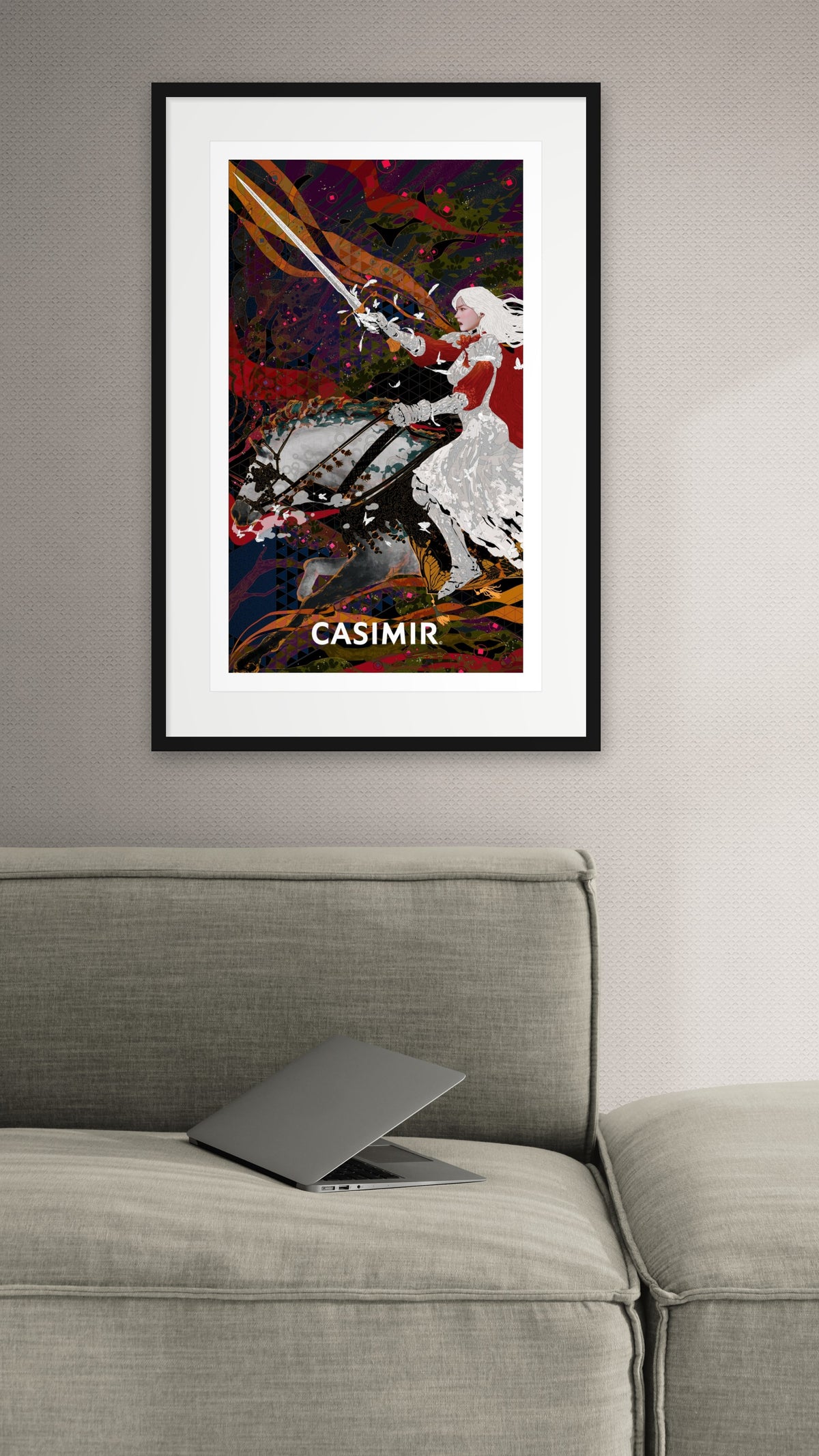 寶劍騎士｜CASIMIR｜版畫・掛畫空間示意